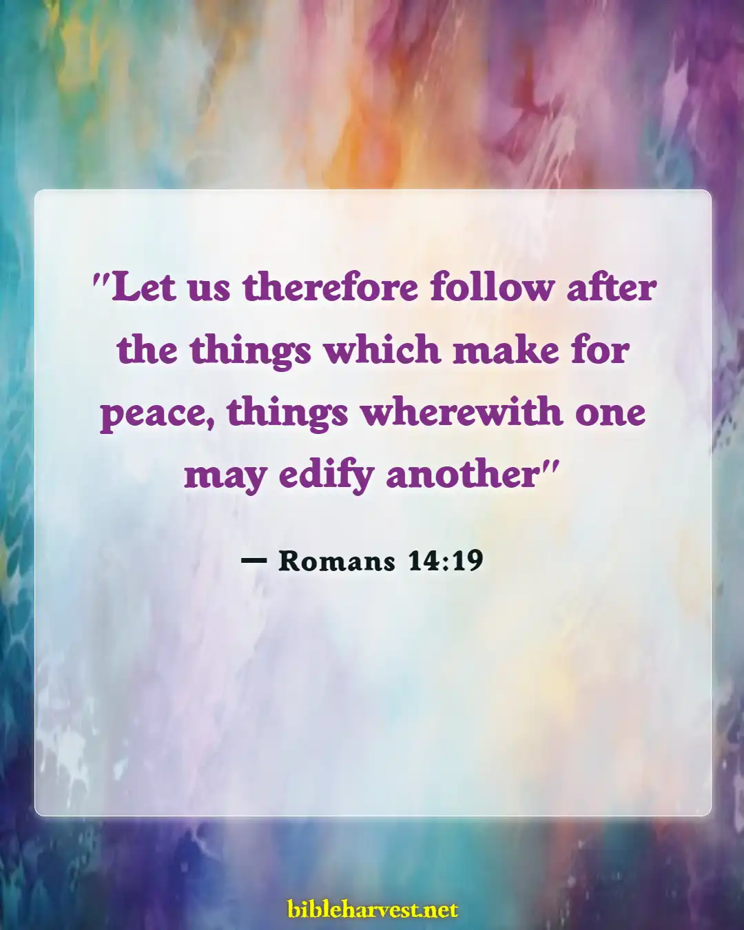 Bible Verses About Peace And War (Romans 14:19)
