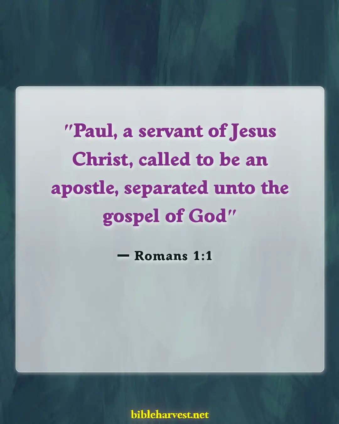Bible Verses About Commitment To Ministry (Romans 1:1)