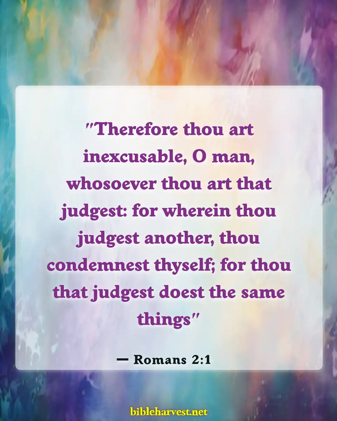 Bible Verses About Not Judging (Romans 2:1)