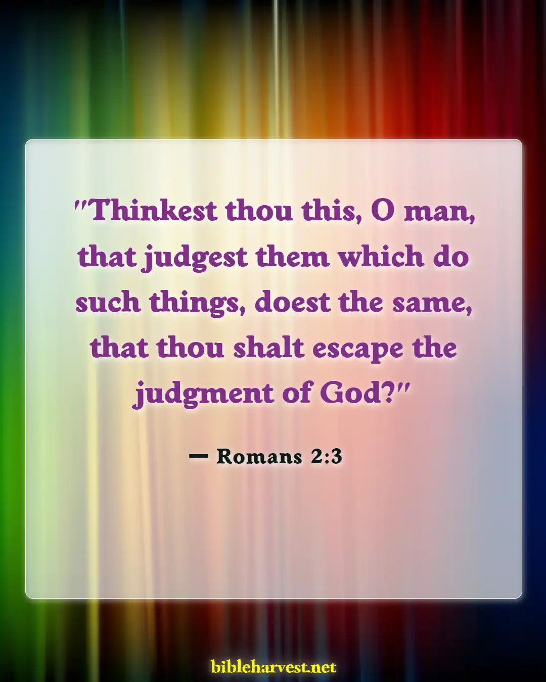 Bible Verses About God Hates Hypocrites (Romans 2:3)