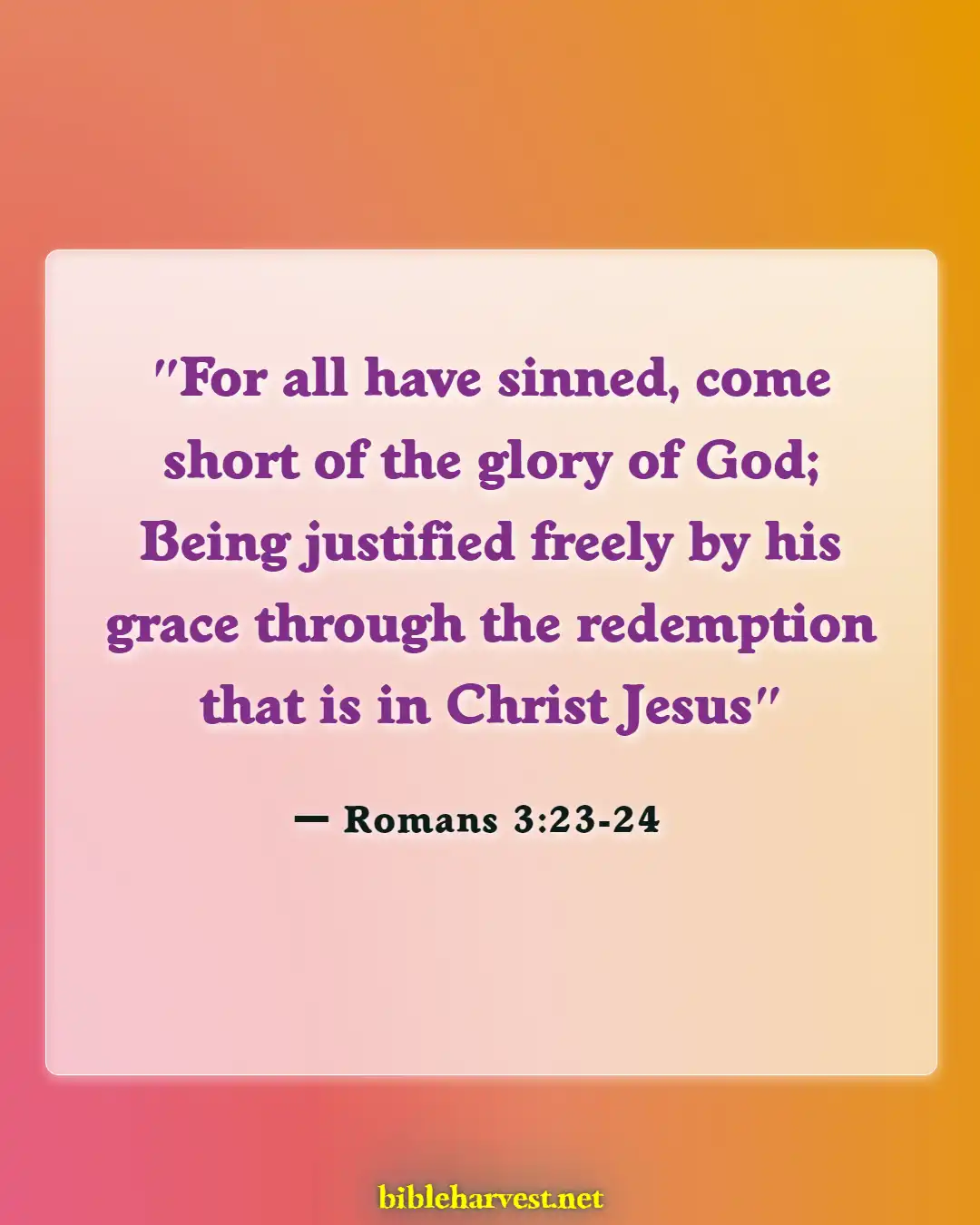 Bible Verses About Karma (Romans 3:23-24)