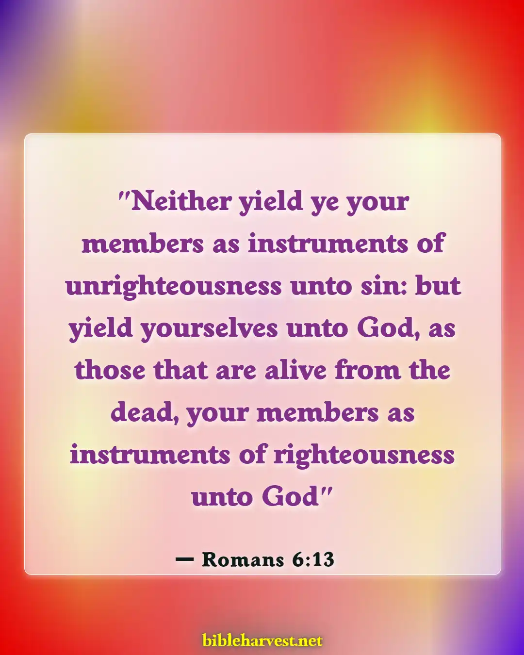 Bible Verses About Righteousness (Romans 6:13)