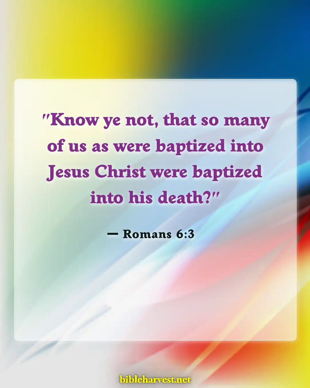 Bible Verses About Sacrament Of Baptism (Romans 6:3)