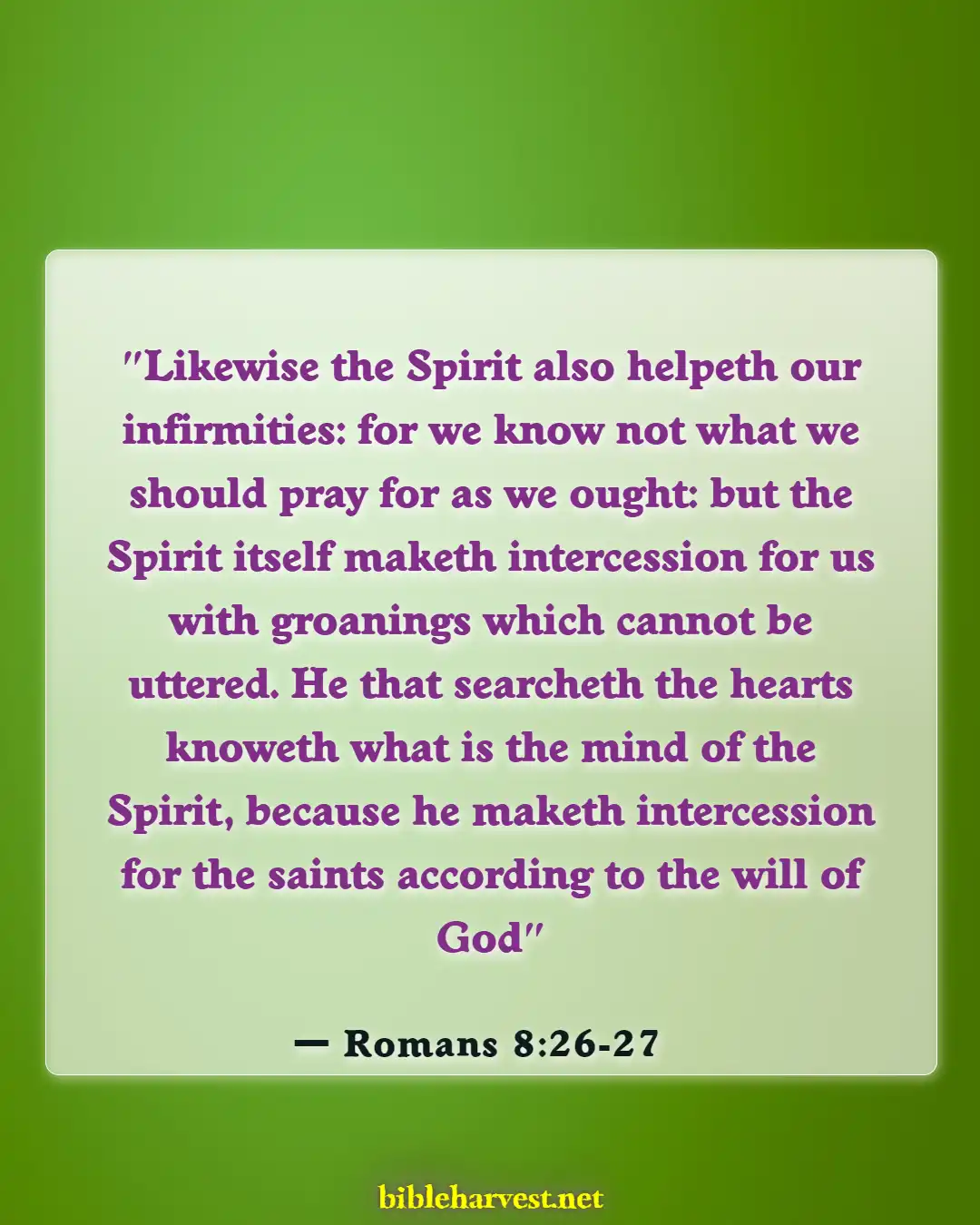 Bible Verses About Fall (Romans 8:26-27)