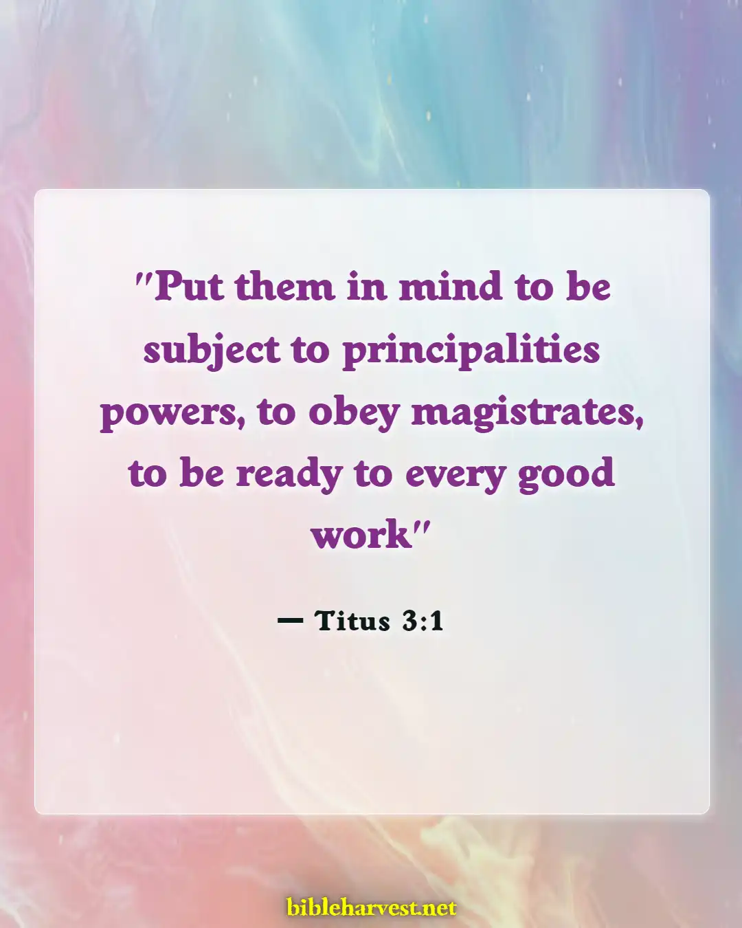 Bible Verses About Speaking Against Pastors (Titus 3:1)