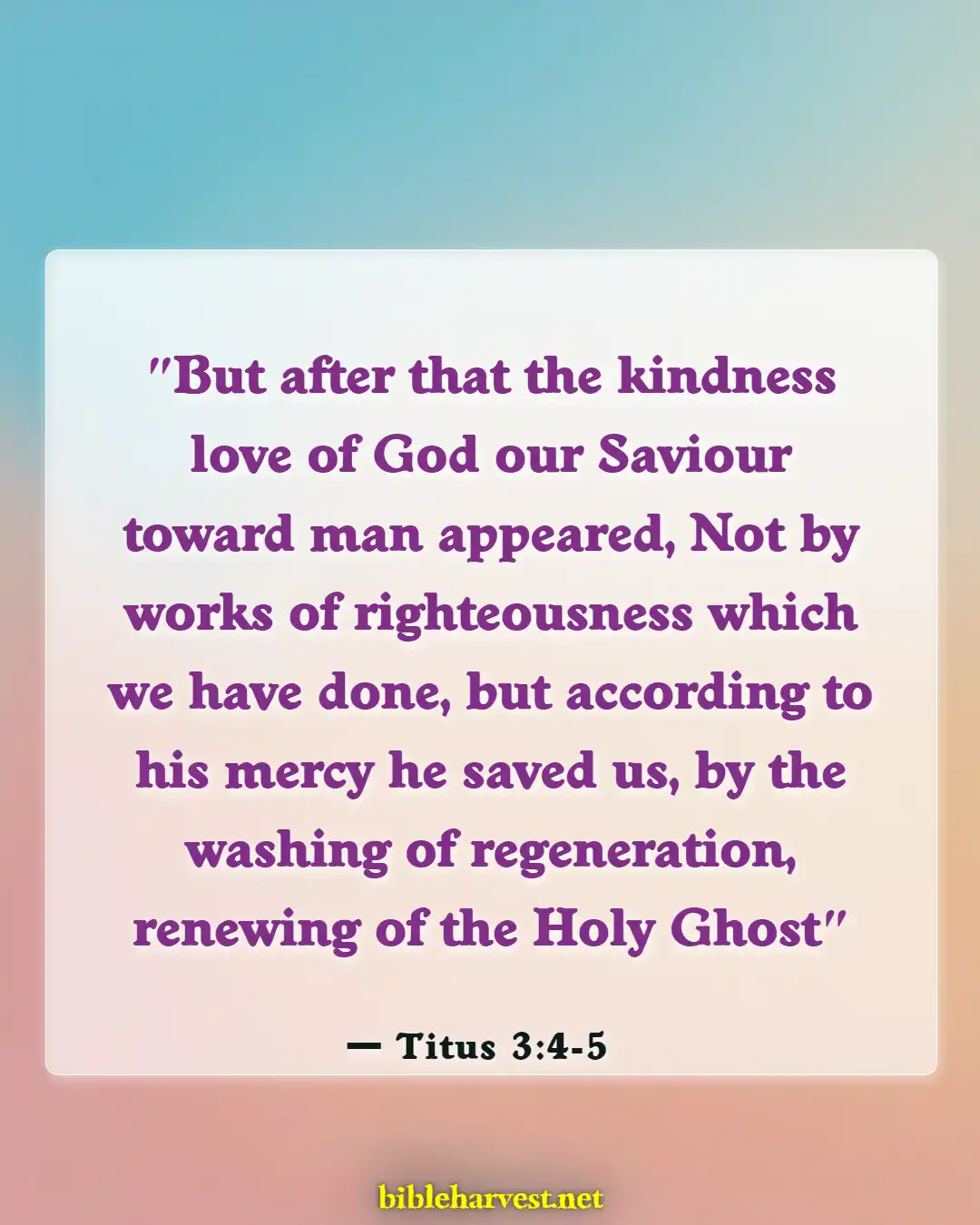 Bible Verses About God Accepting Everyone (Titus 3:4-5)