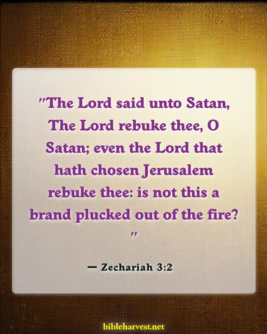 Bible Verses About Satan Falling (Zechariah 3:2)