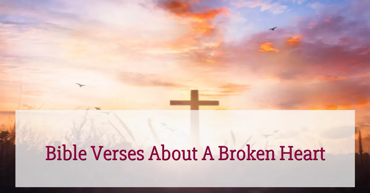 Bible Verses About A Broken Heart
