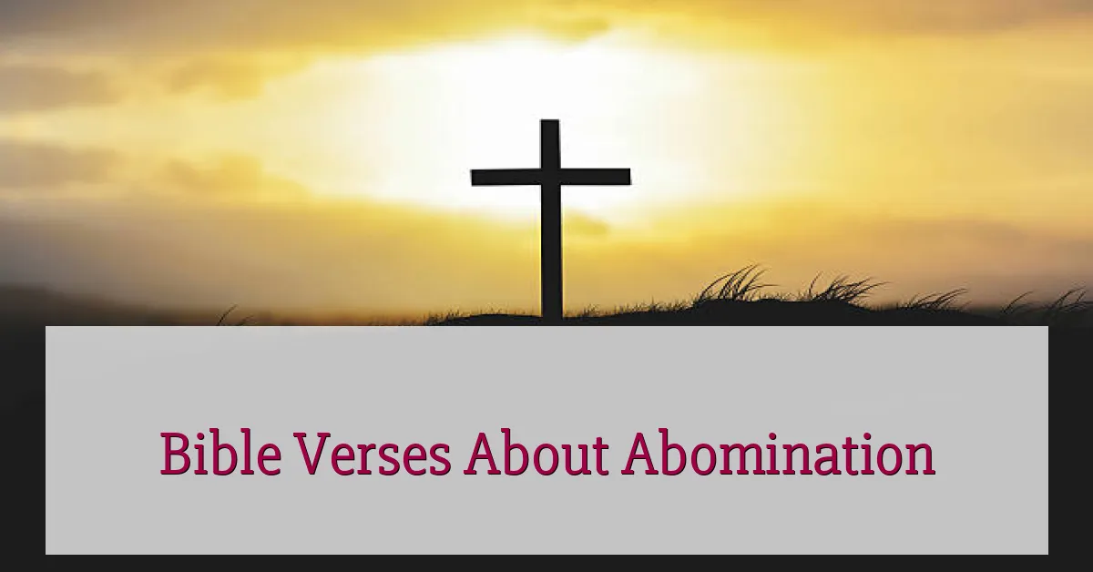 Bible Verses About Abomination