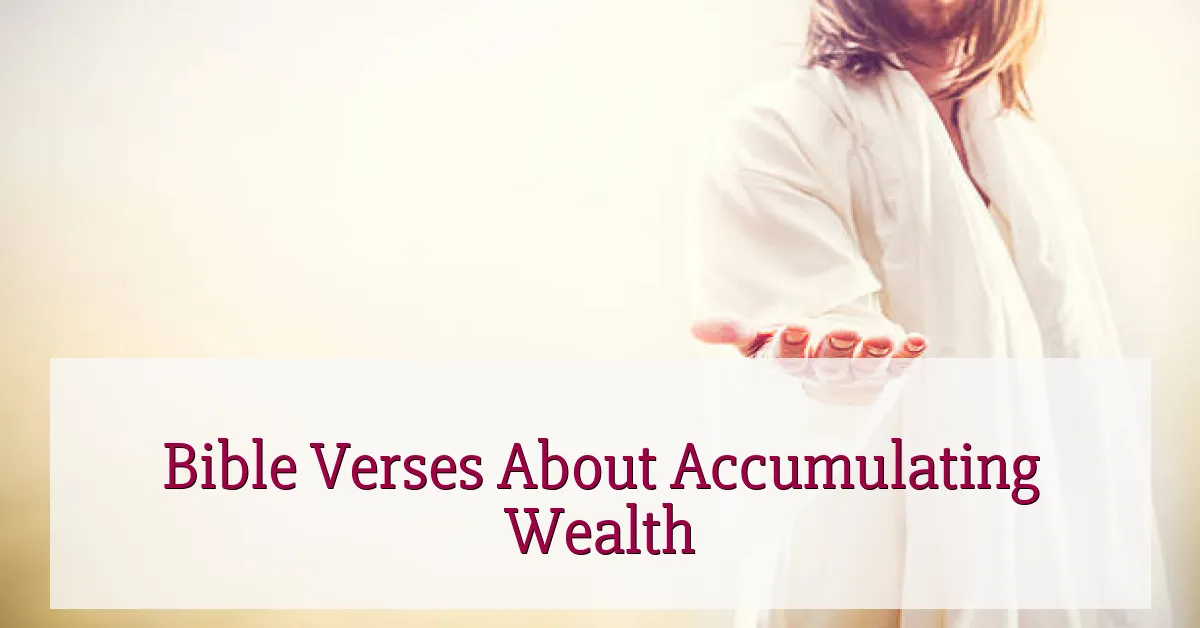 Bible Verses About Accumulating Wealth