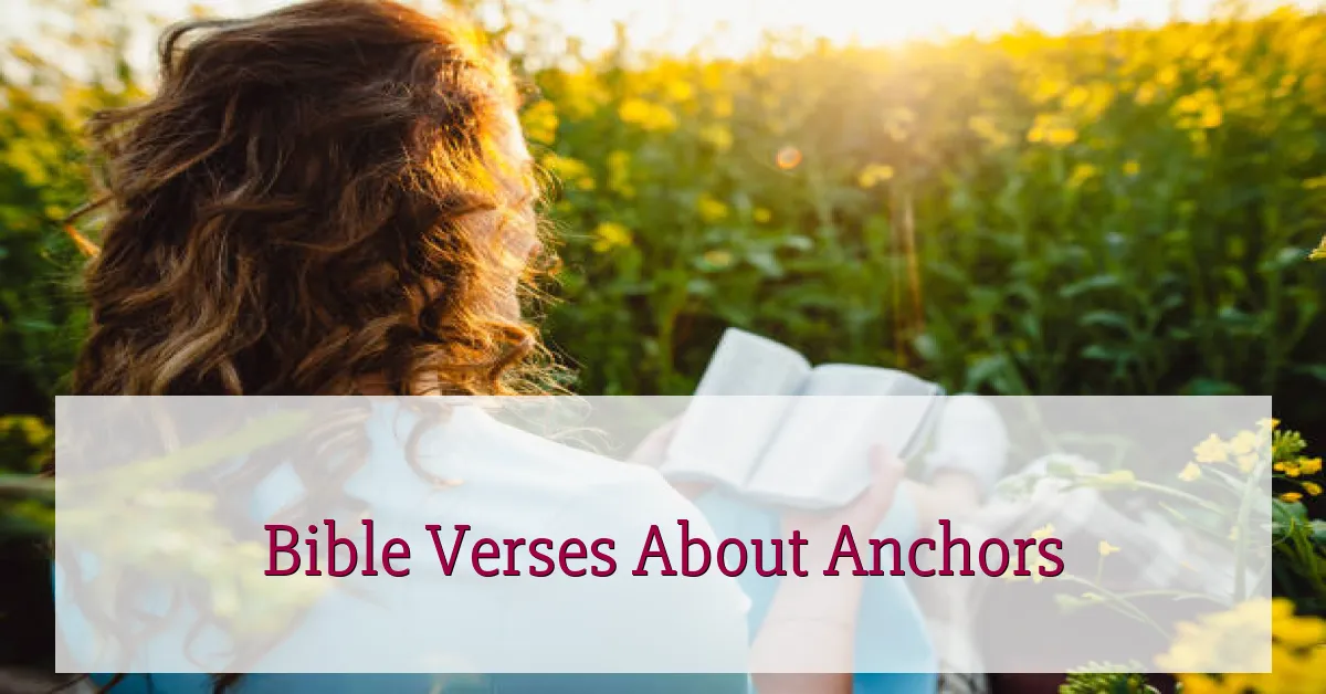 Bible Verses About Anchors