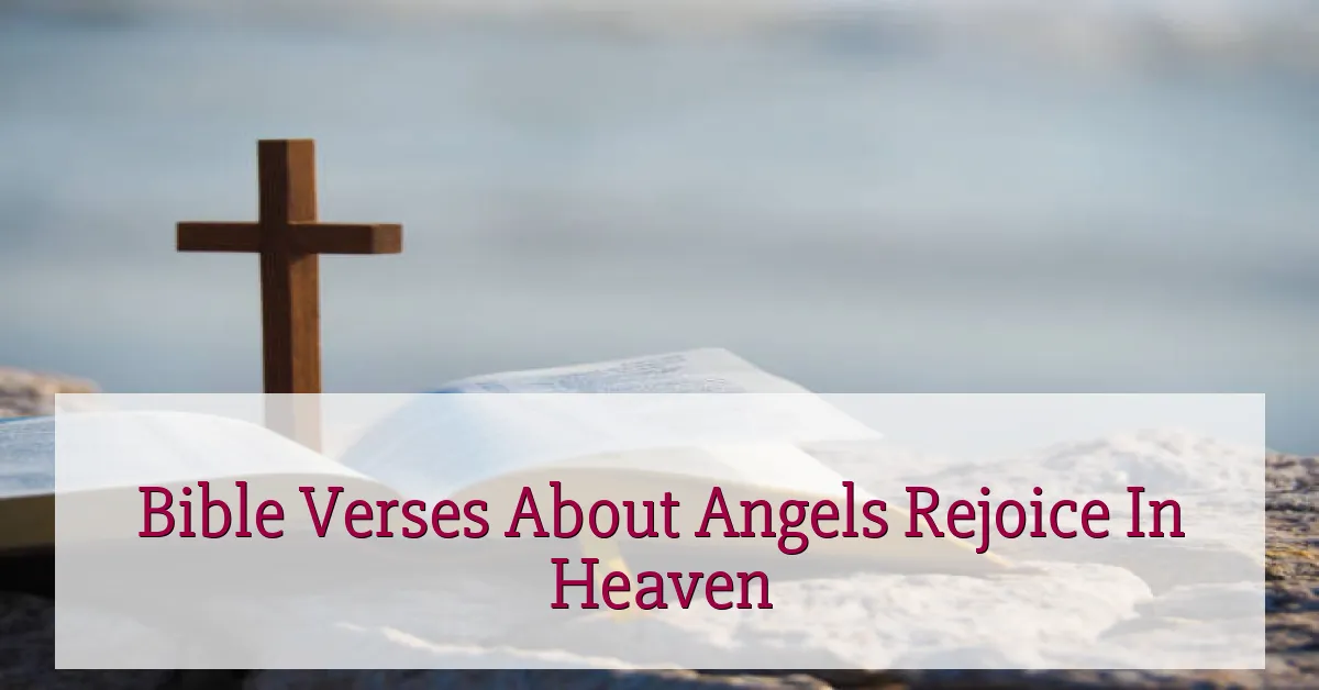 Bible Verses About Angels Rejoice In Heaven