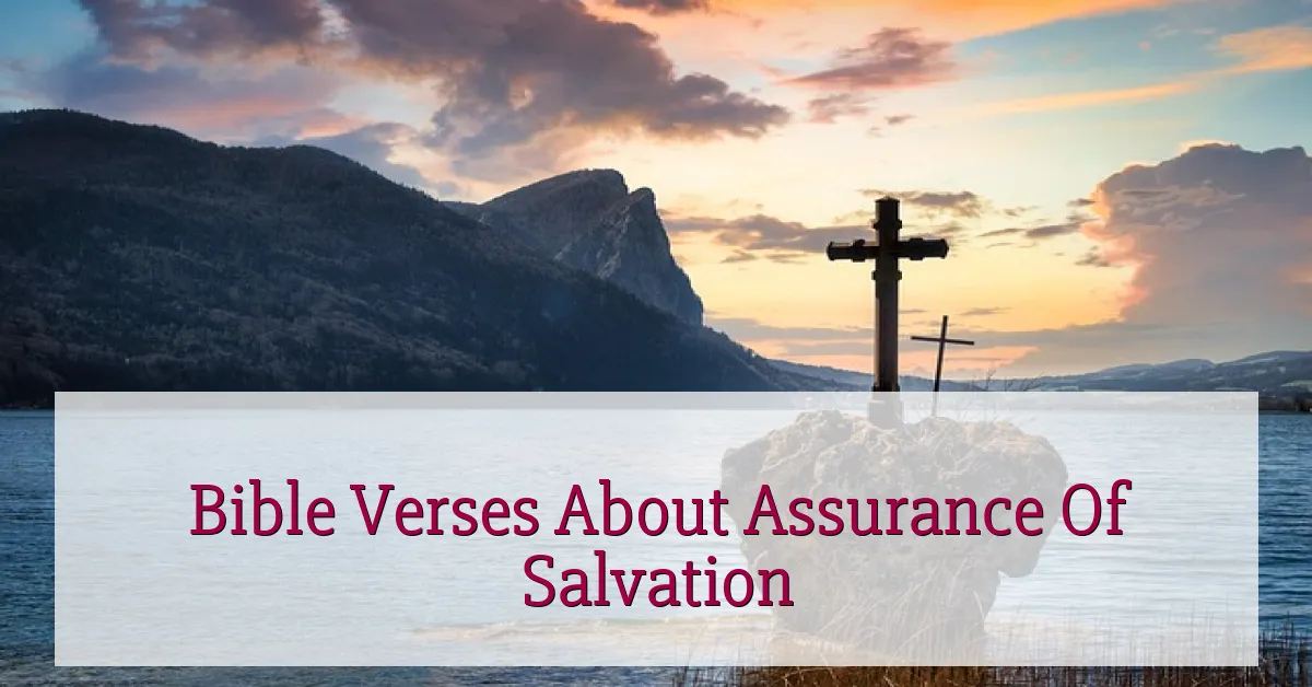 Bible Verses About Assurance Of Salvation