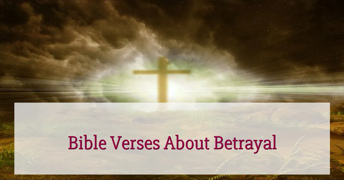 Bible Verses About Betrayal