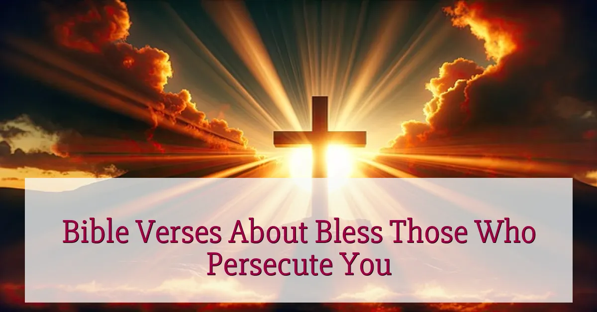 Bible Verses About Bless Those Who Persecute You