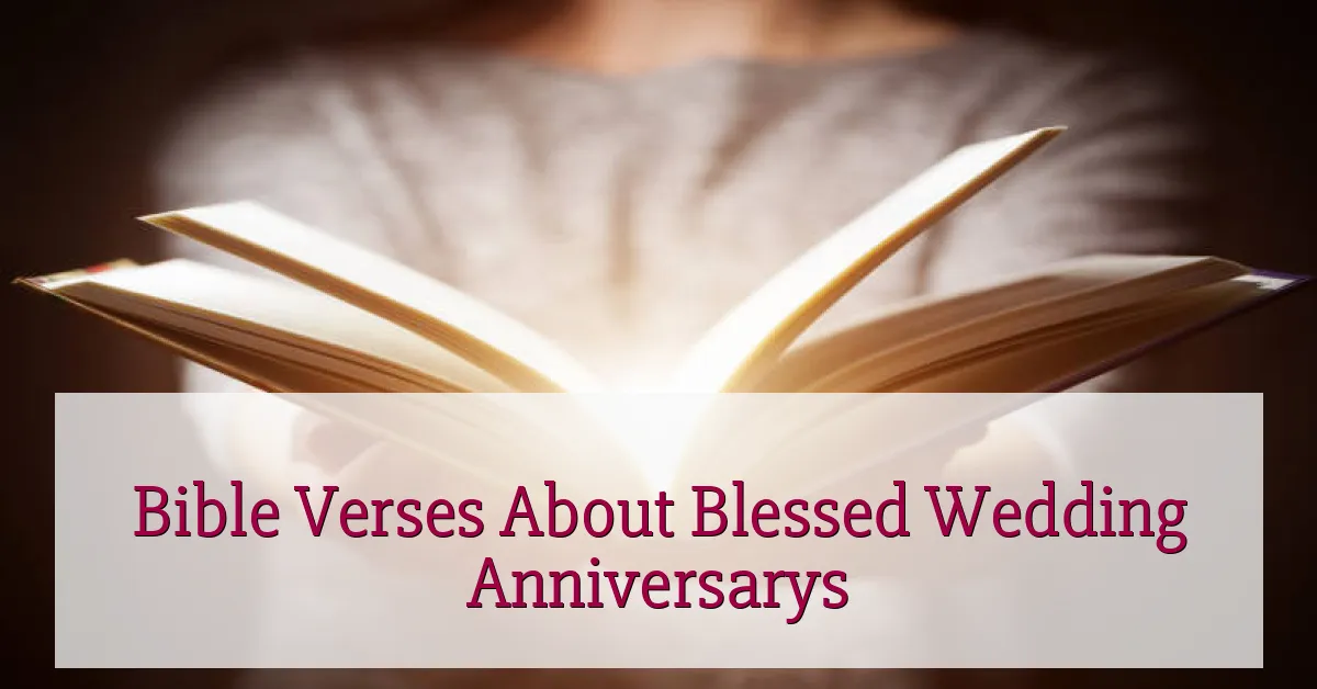 Bible Verses About Blessed Wedding Anniversarys