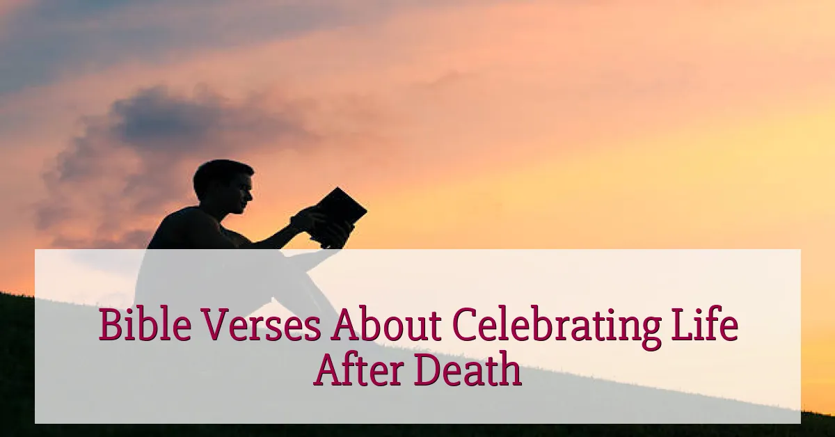 Bible Verses About Celebrating Life After Death