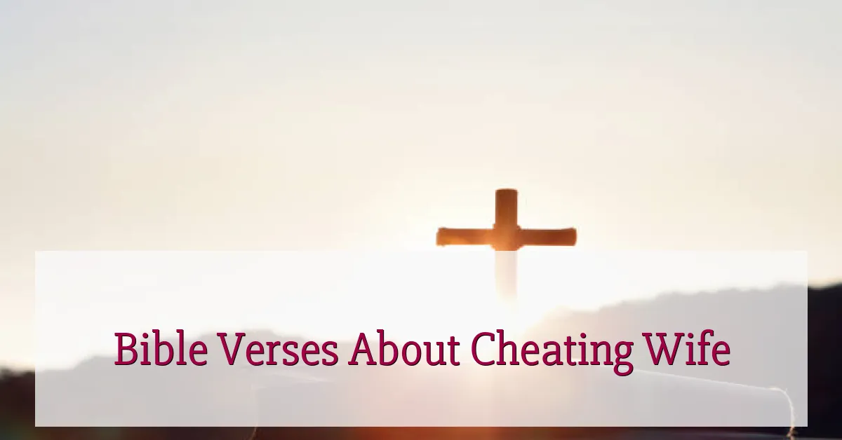Bible Verses About Cheating Wife