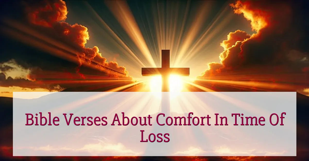 Bible Verses About Comfort In Time Of Loss