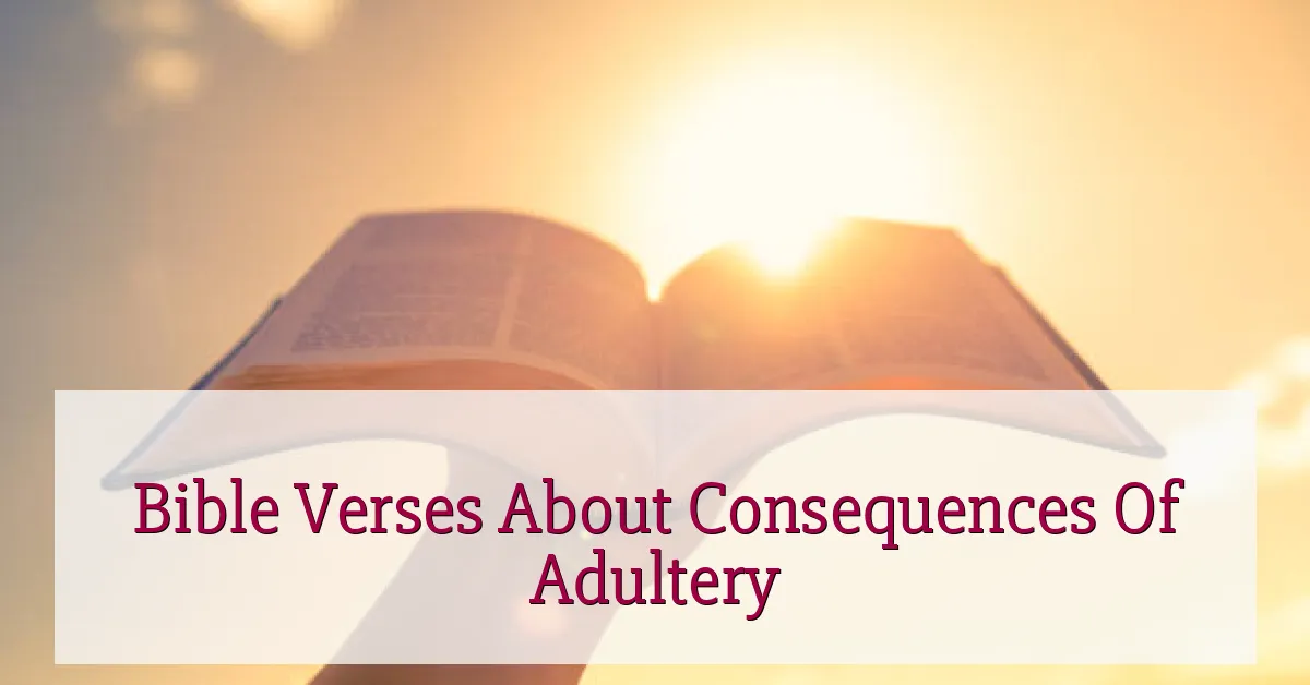 Bible Verses About Consequences Of Adultery