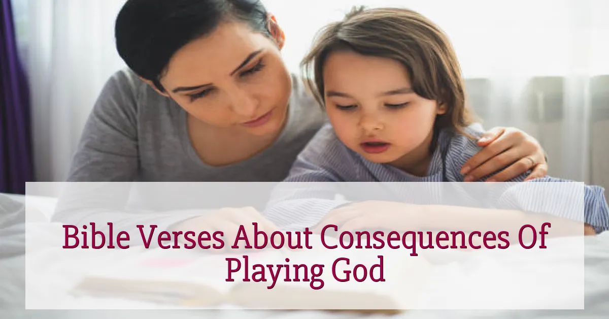 Bible Verses About Consequences Of Playing God
