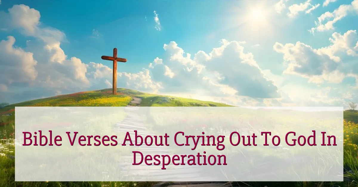 Bible Verses About Crying Out To God In Desperation