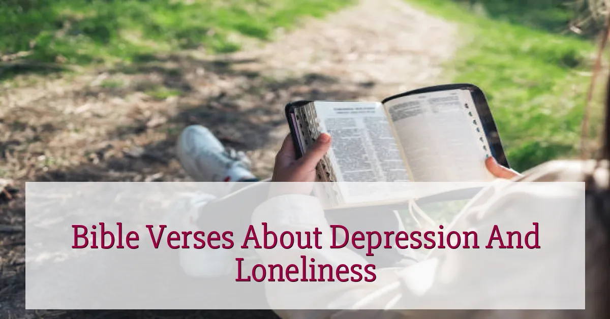 Bible Verses About Depression And Loneliness