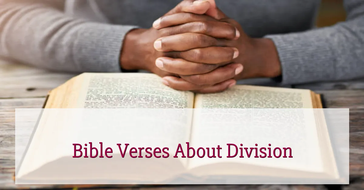 Bible Verses About Division