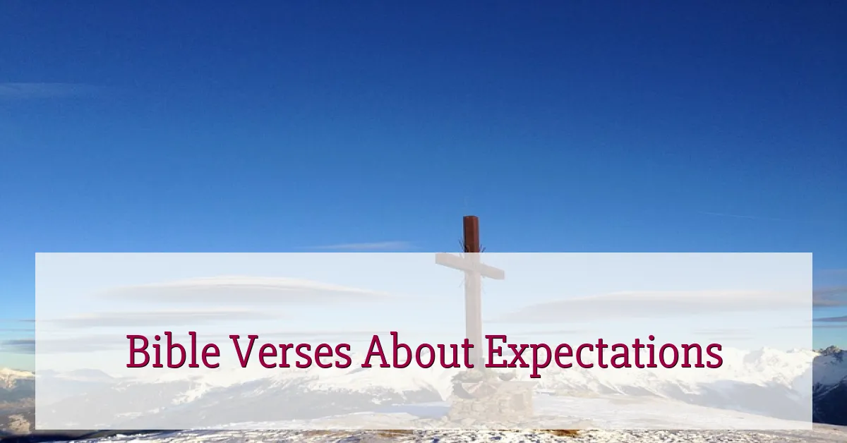 Bible Verses About Expectations