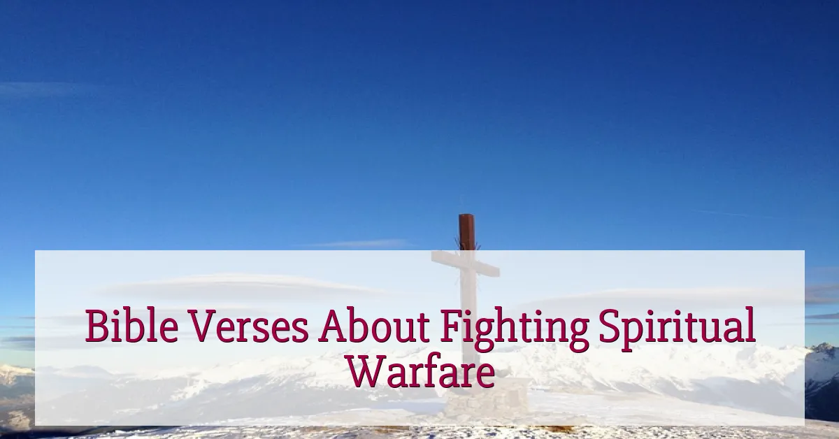 Bible Verses About Fighting Spiritual Warfare