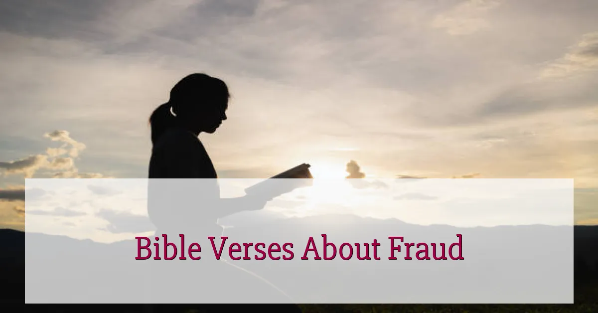 Bible Verses About Fraud
