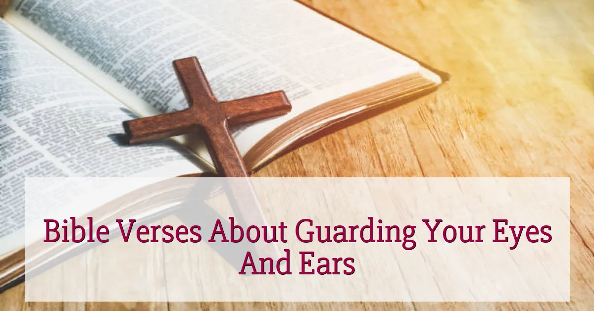 Bible Verses About Guarding Your Eyes And Ears