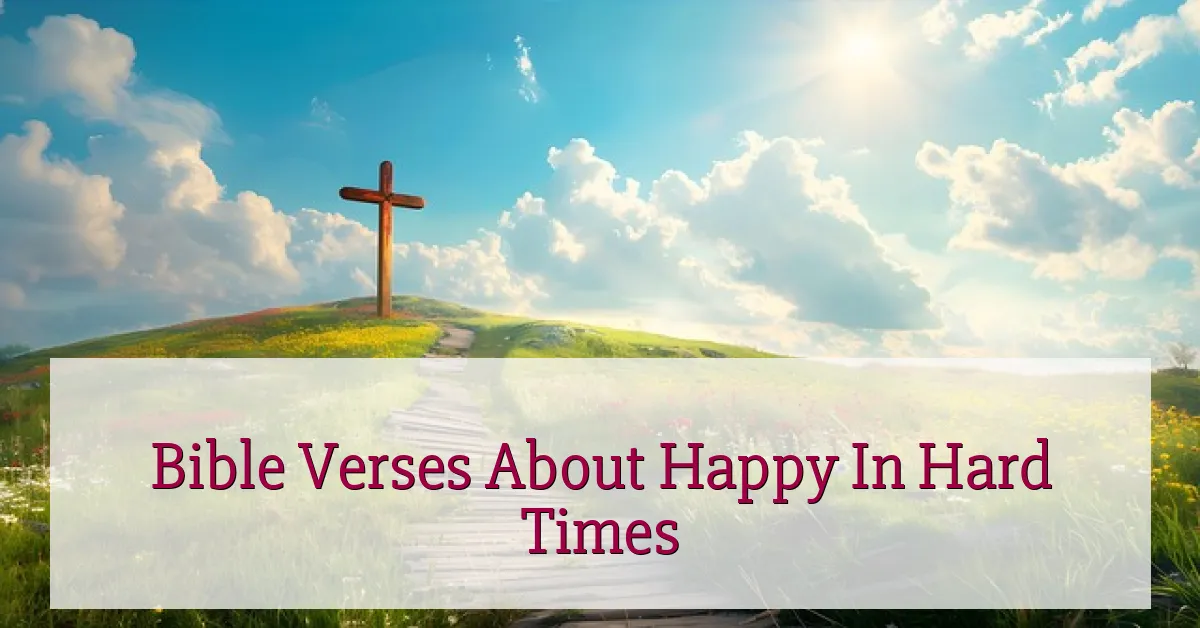 Bible Verses About Happy In Hard Times