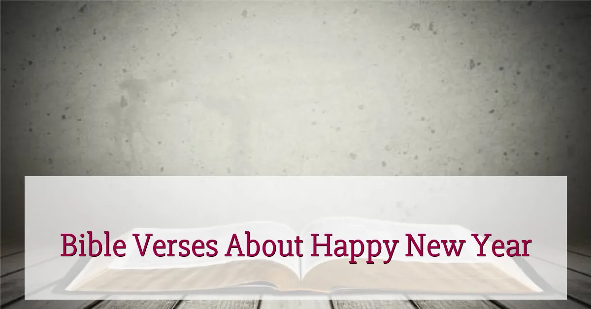 Bible Verses About Happy New Year