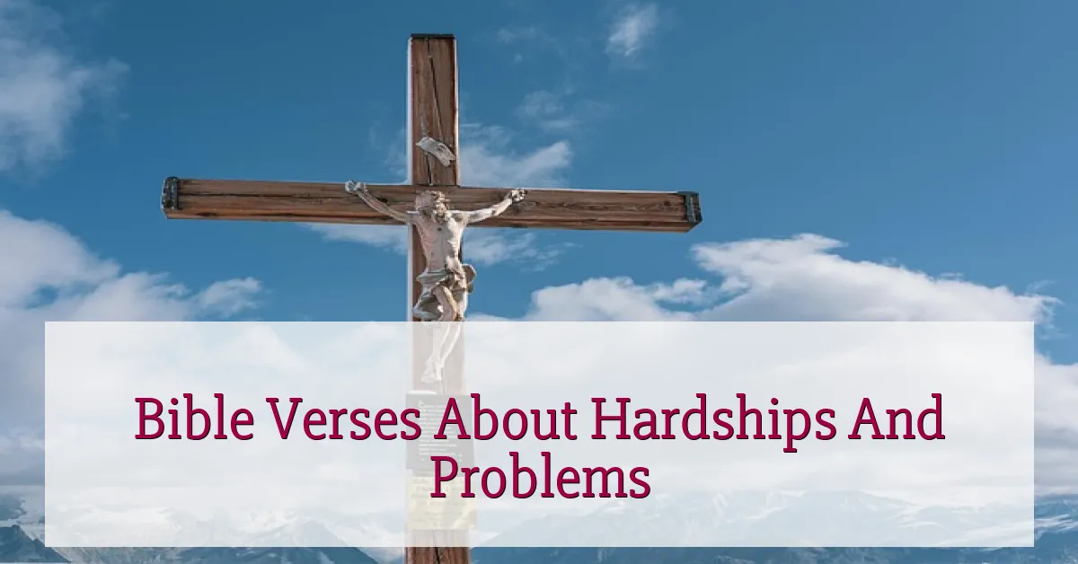 Bible Verses About Hardships And Problems