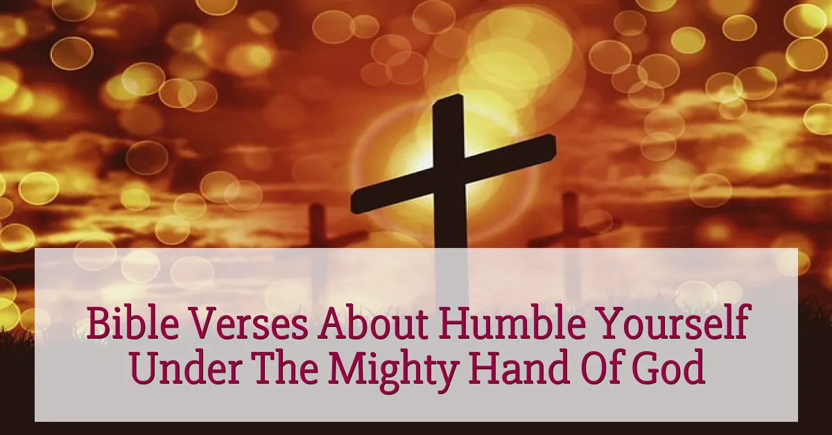 Bible Verses About Humble Yourself Under The Mighty Hand Of God