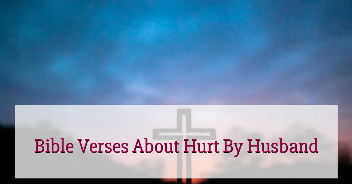 Bible Verses About Hurt By Husband