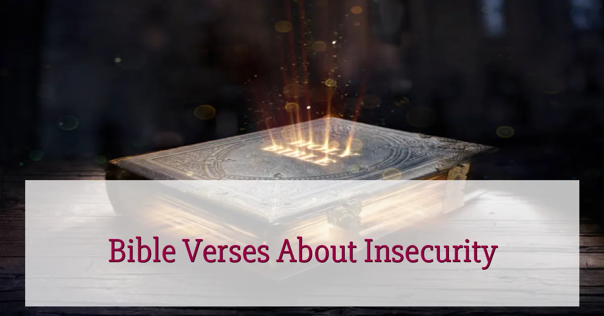 Bible Verses About Insecurity