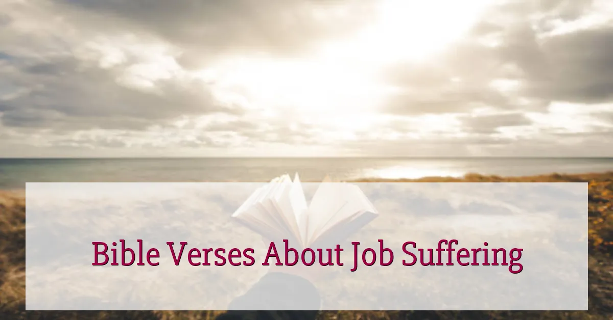 Bible Verses About Job Suffering