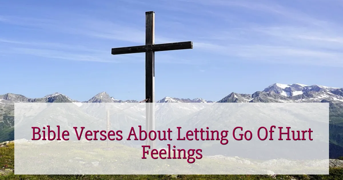 Bible Verses About Letting Go Of Hurt Feelings