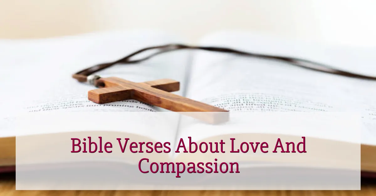 Bible Verses About Love And Compassion