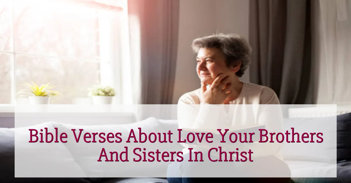Bible Verses About Love Your Brothers And Sisters In Christ