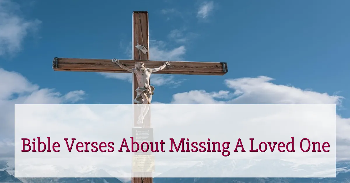 Bible Verses About Missing A Loved One
