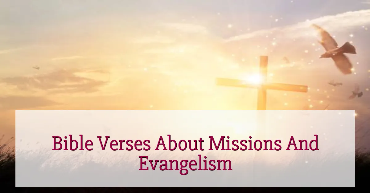 Bible Verses About Missions And Evangelism