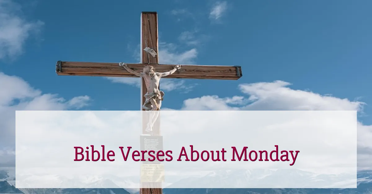Bible Verses About Monday