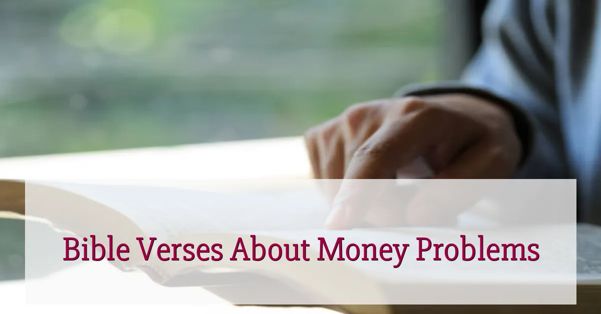 Bible Verses About Money Problems