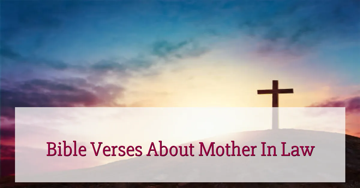 Bible Verses About Mother In Law