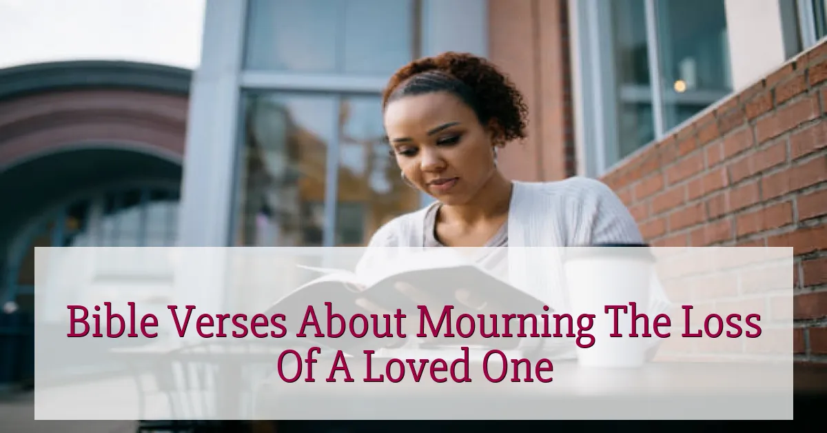 Bible Verses About Mourning The Loss Of A Loved One