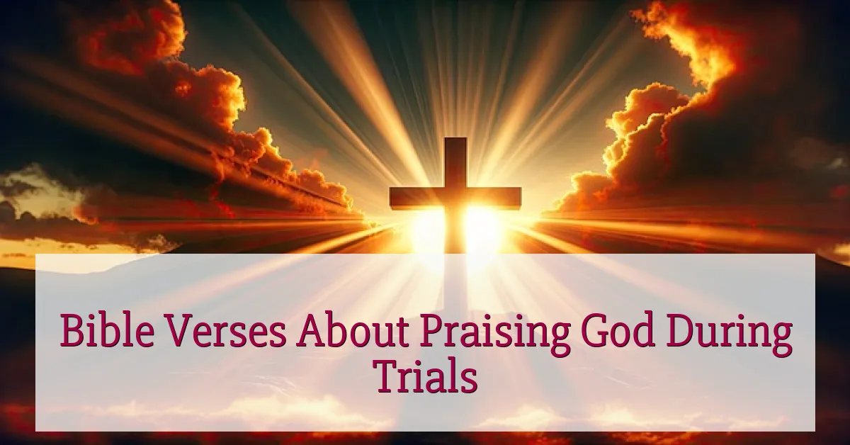 Bible Verses About Praising God During Trials