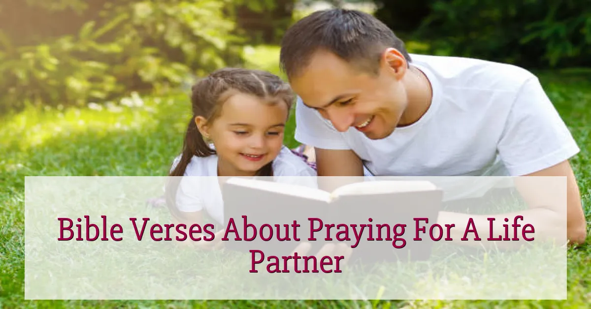 Bible Verses About Praying For A Life Partner